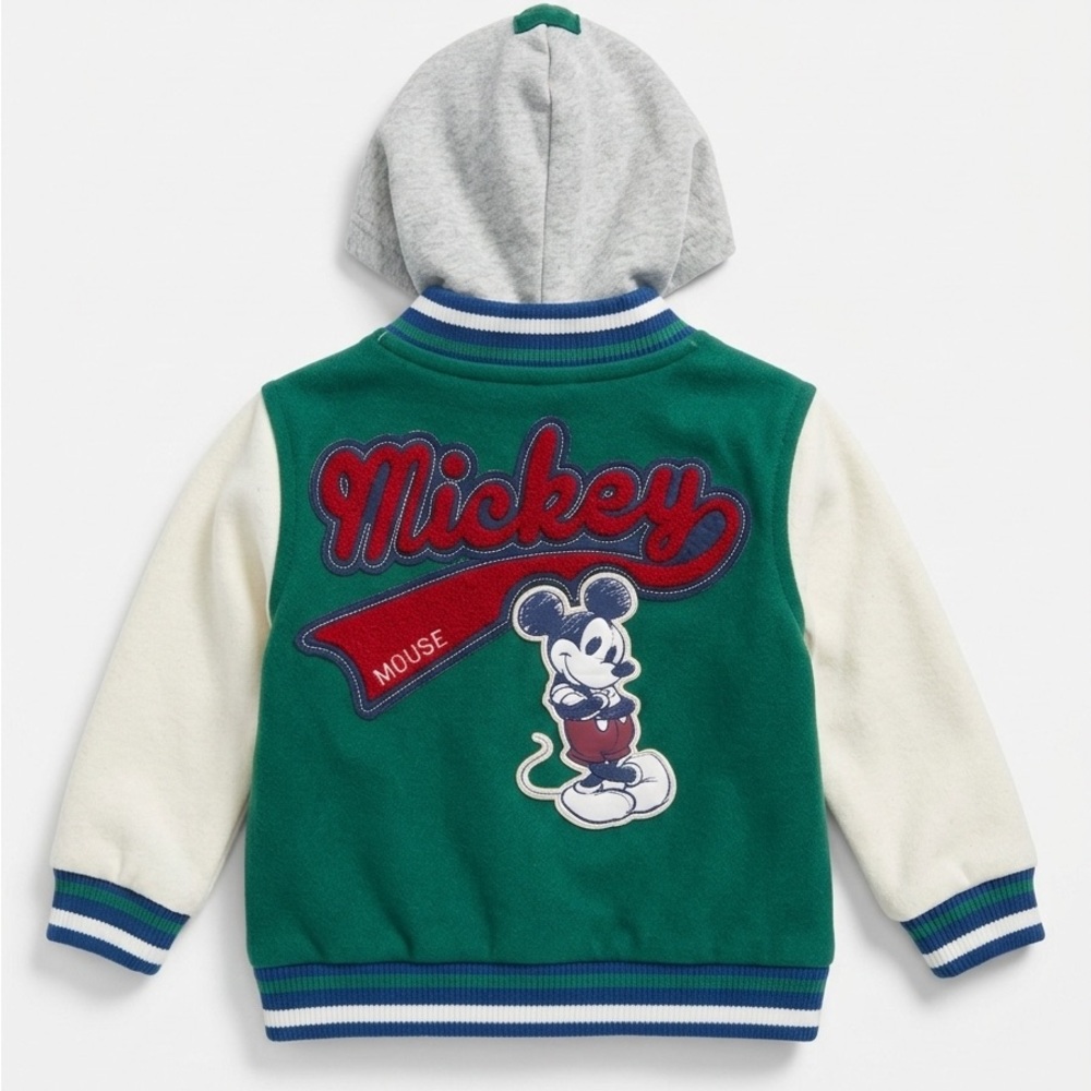 Disney Green and White Mickey Mouse Jacket